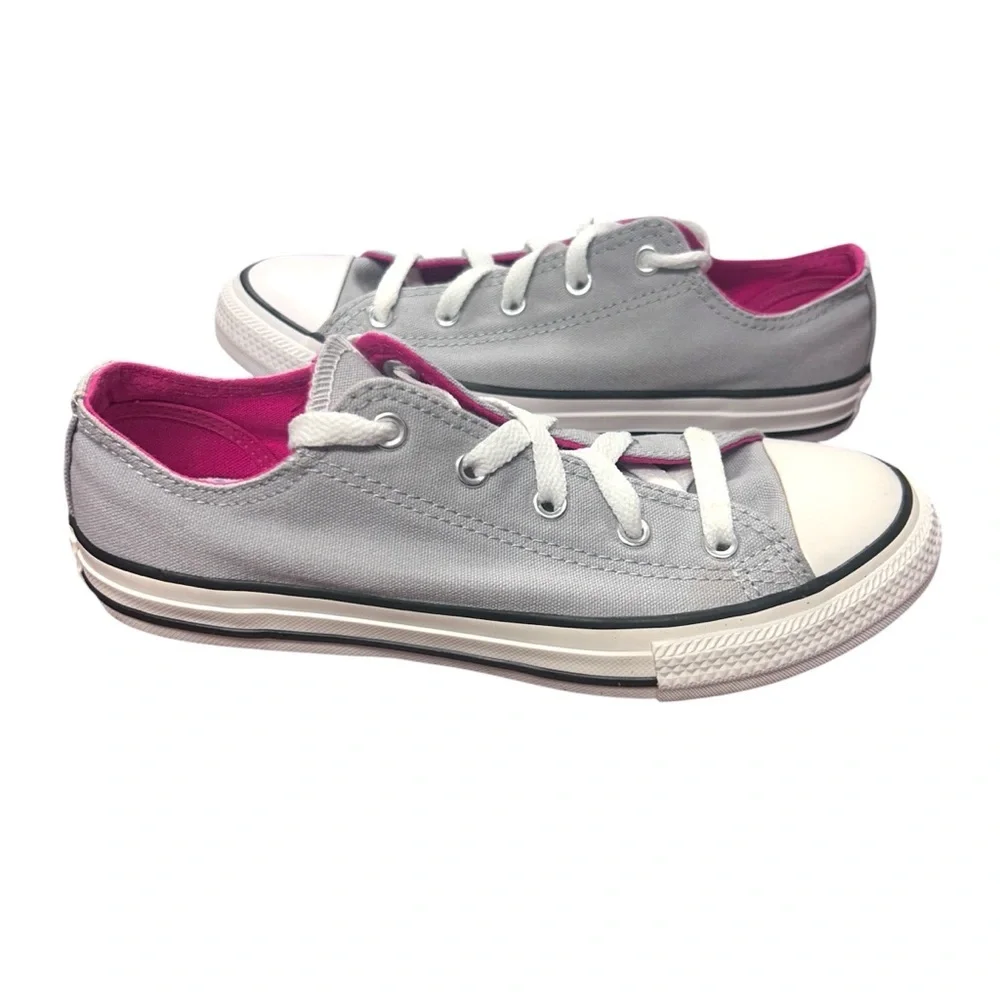 Converse All Star Gray Sneakers with Pink Accents‎ Casual Shoes